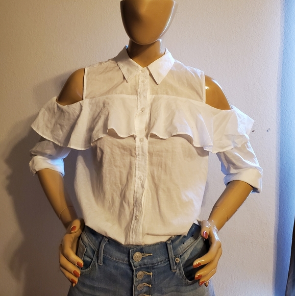 Convertible Sleeve Ruffle Top - Picture 3 of 3